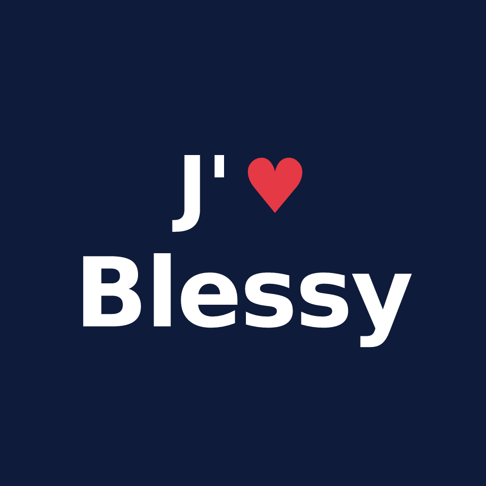 T-shirt personnalisé Blessy — design J'aime Blessy