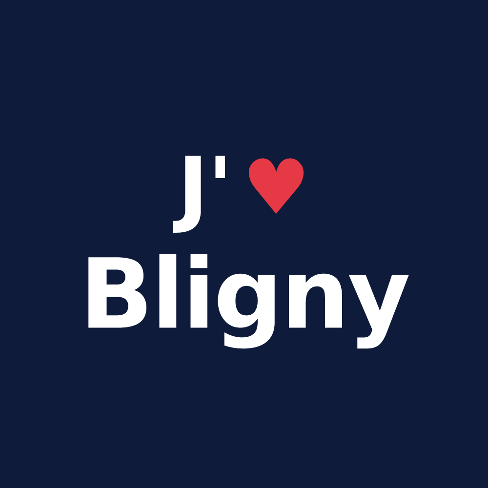 T-shirt personnalisé Bligny — design J'aime Bligny