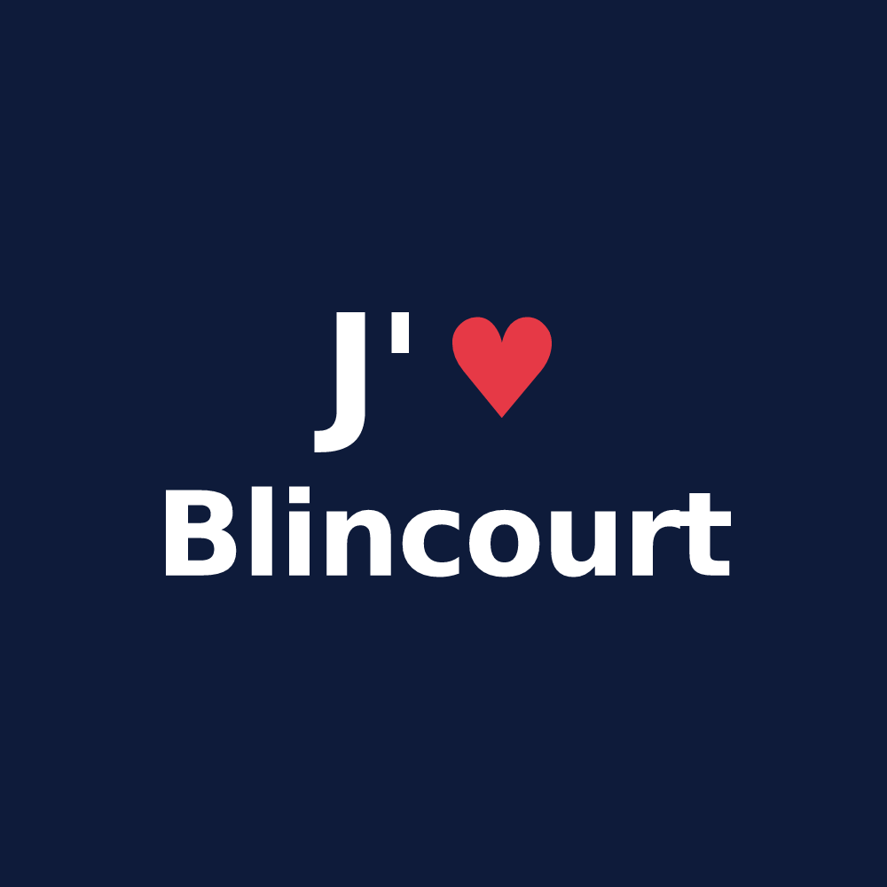 T-shirt personnalisé Blincourt — design J'aime Blincourt