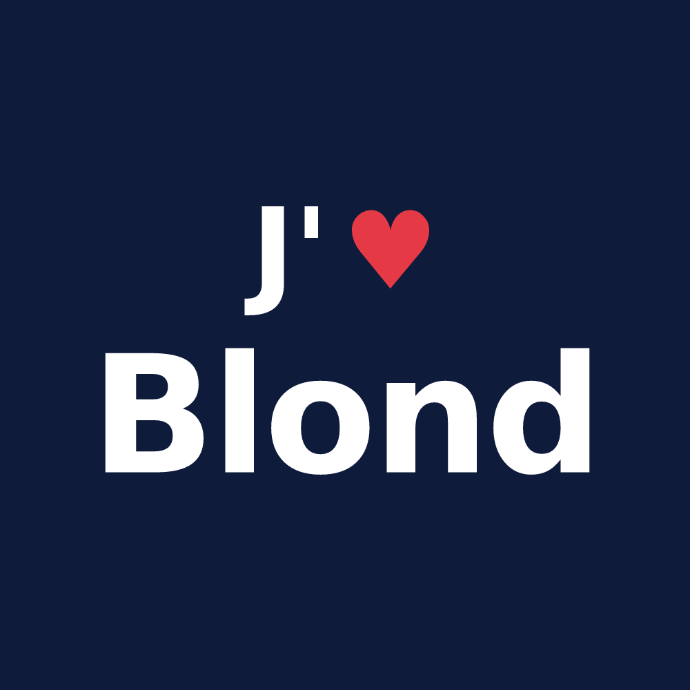T-shirt personnalisé Blond — design J'aime Blond