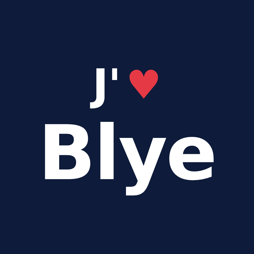 T-shirt personnalisé Blye — design J'aime Blye