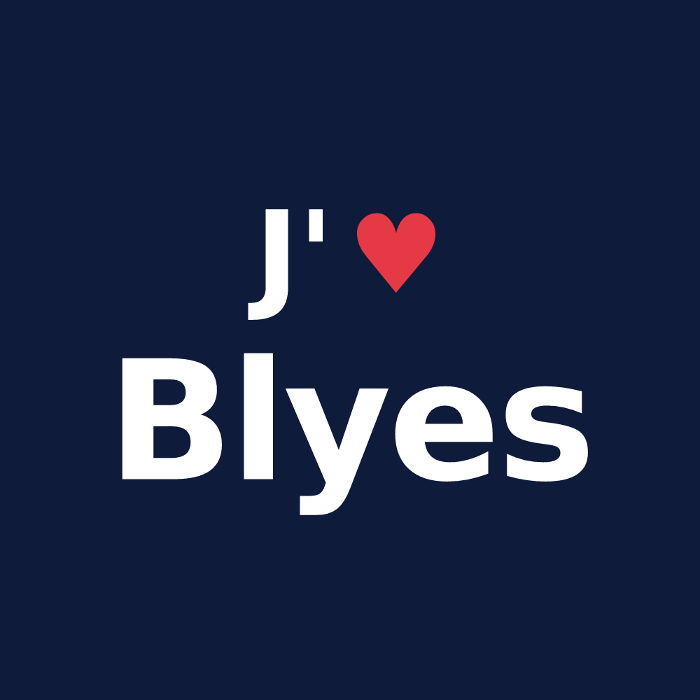 T-shirt personnalisé Blyes — design J'aime Blyes