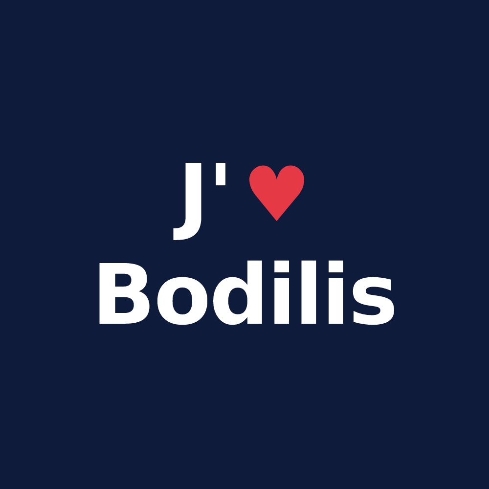 T-shirt personnalisé Bodilis — design J'aime Bodilis