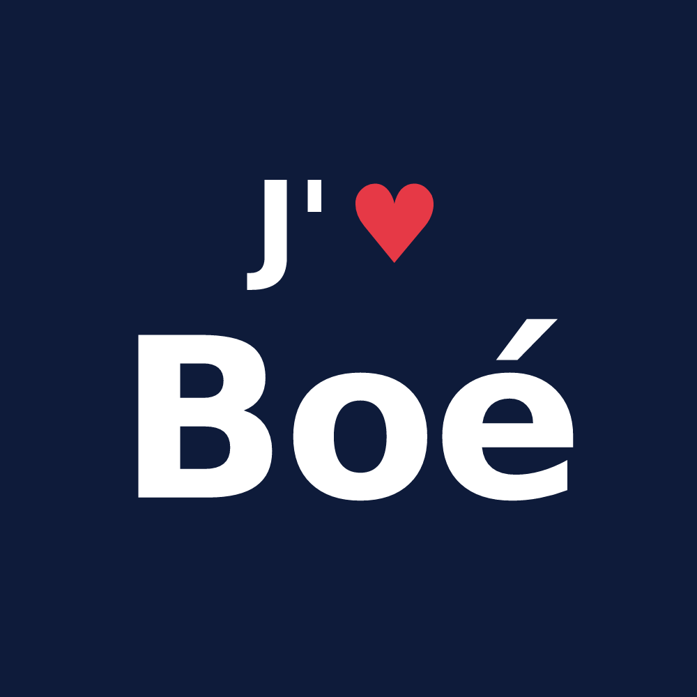 T-shirt personnalisé Boé — design J'aime Boé