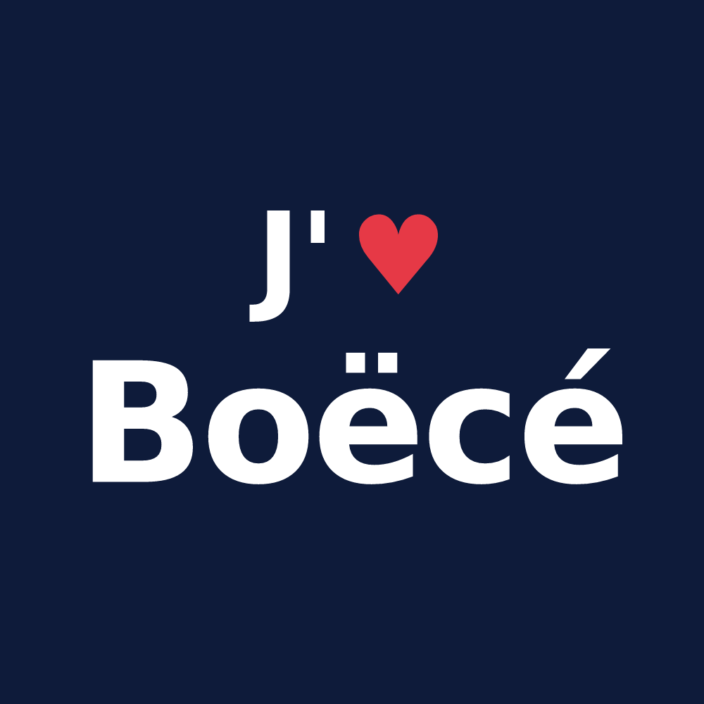 T-shirt personnalisé Boëcé — design J'aime Boëcé