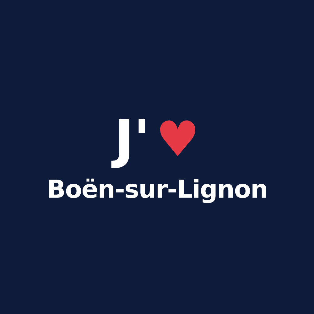 T-shirt personnalisé Boën-sur-Lignon — design J'aime Boën-sur-Lignon