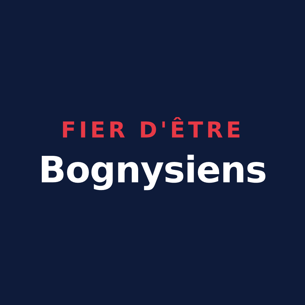 T-shirt « Fier d'être Bognysiens » — design pour Bogny-sur-Meuse