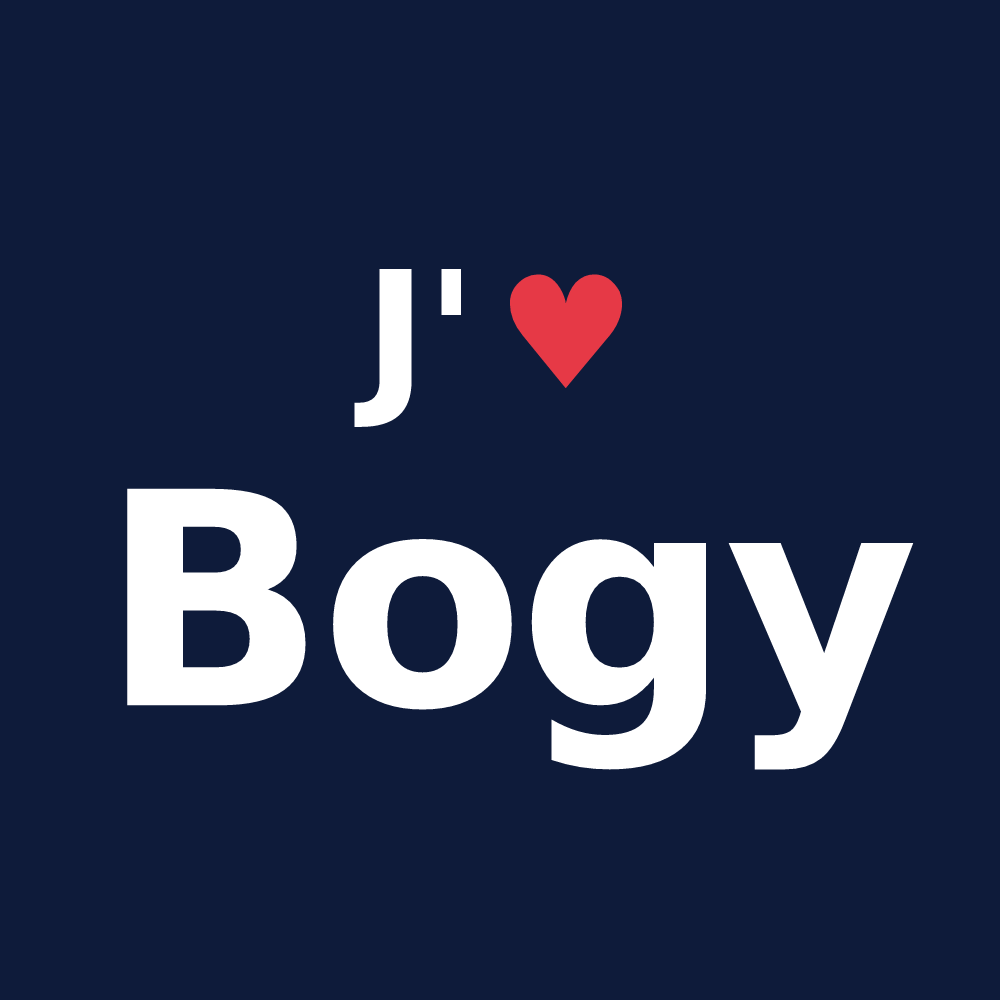 T-shirt personnalisé Bogy — design J'aime Bogy
