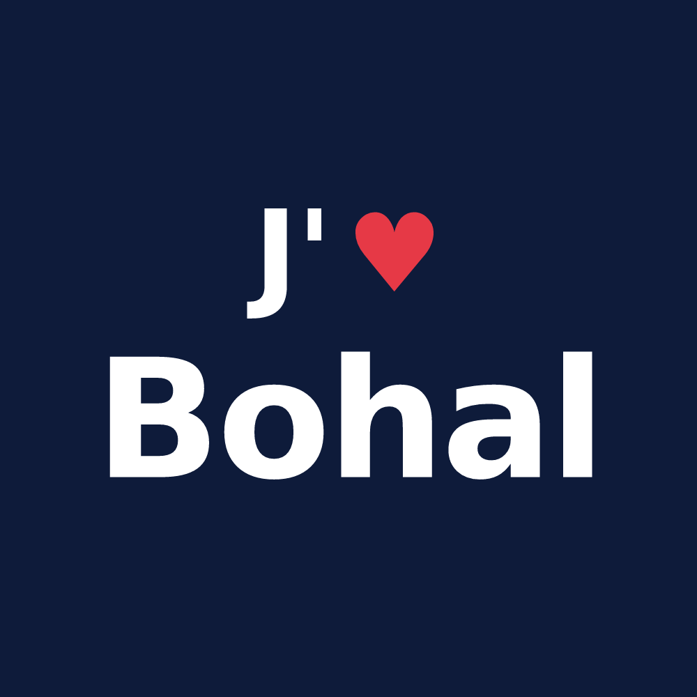 T-shirt personnalisé Bohal — design J'aime Bohal
