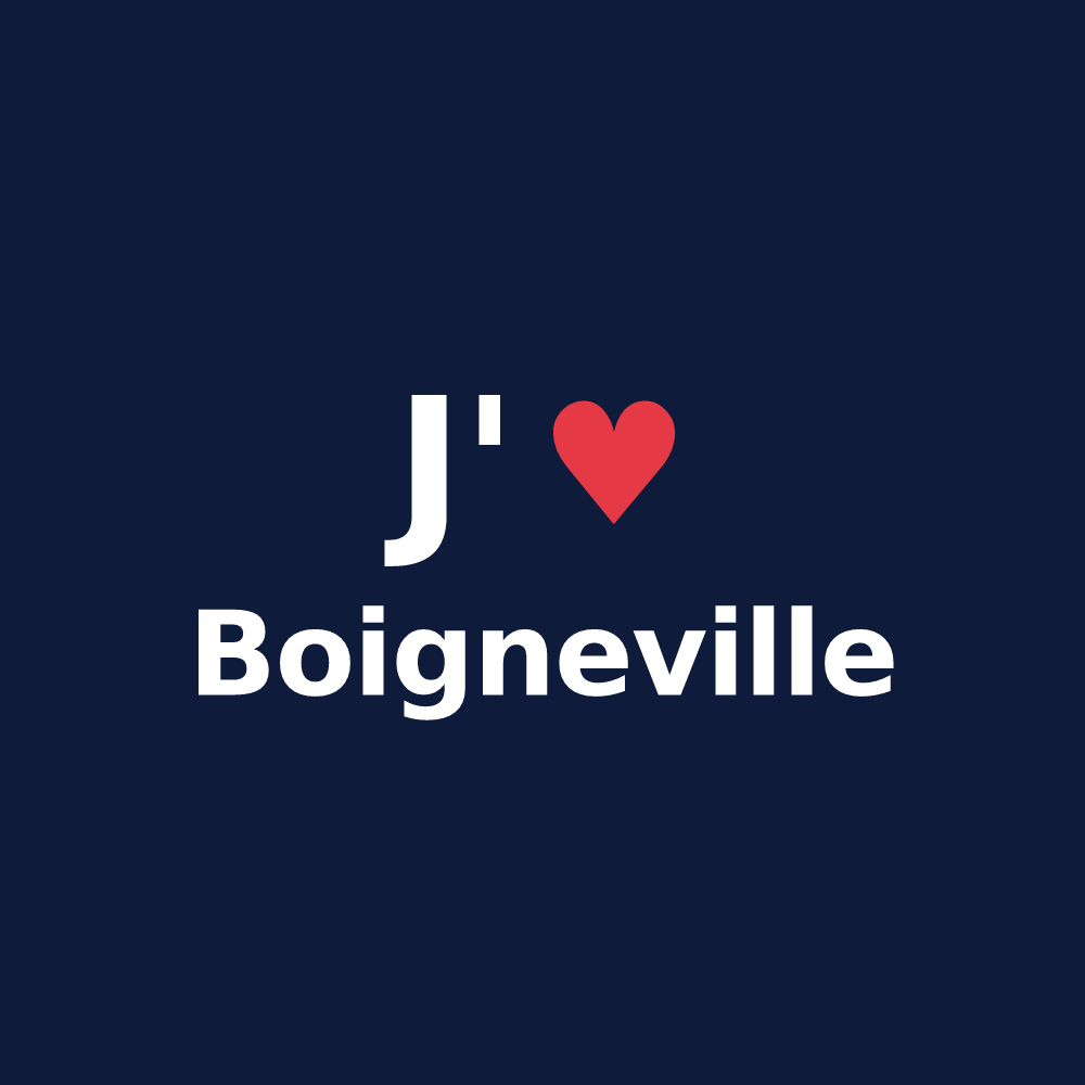 T-shirt personnalisé Boigneville — design J'aime Boigneville