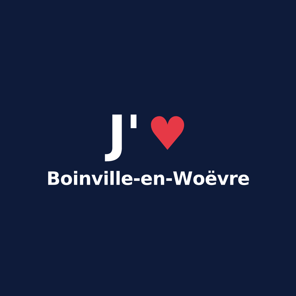 T-shirt personnalisé Boinville-en-Woëvre — design J'aime Boinville-en-Woëvre