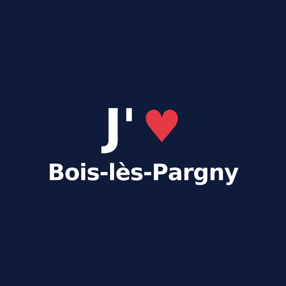 T-shirt personnalisé Bois-lès-Pargny — design J'aime Bois-lès-Pargny
