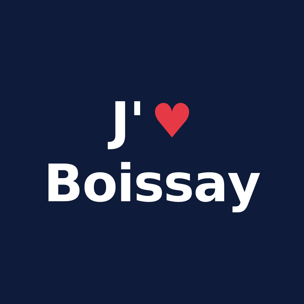 T-shirt personnalisé Boissay — design J'aime Boissay