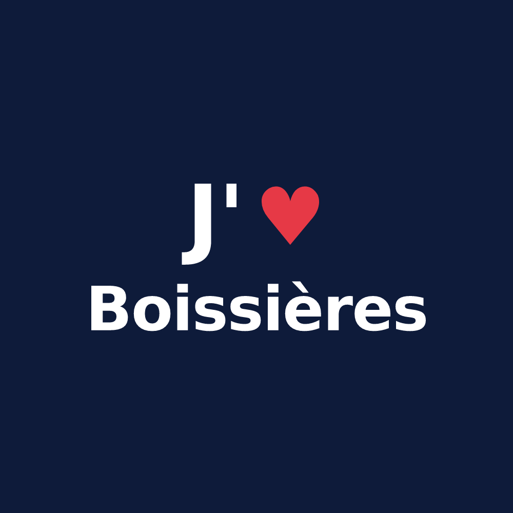 T-shirt personnalisé Boissières — design J'aime Boissières