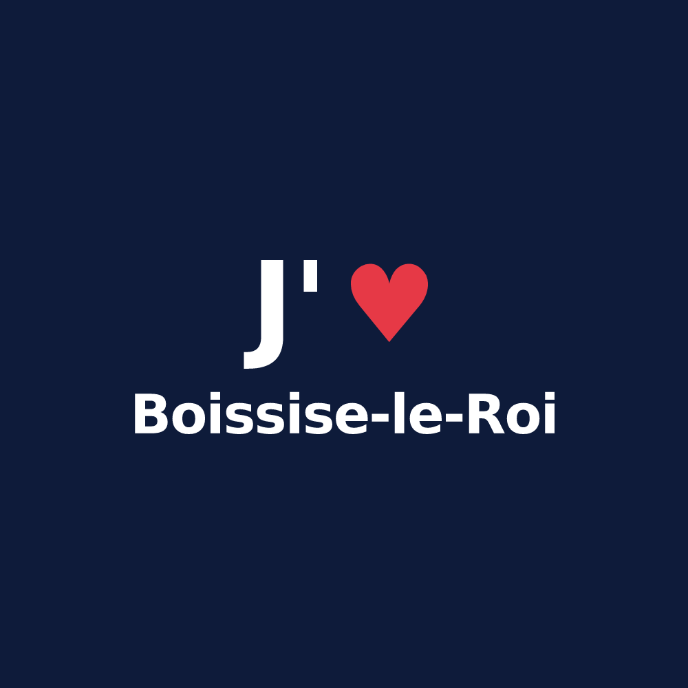 T-shirt personnalisé Boissise-le-Roi — design J'aime Boissise-le-Roi