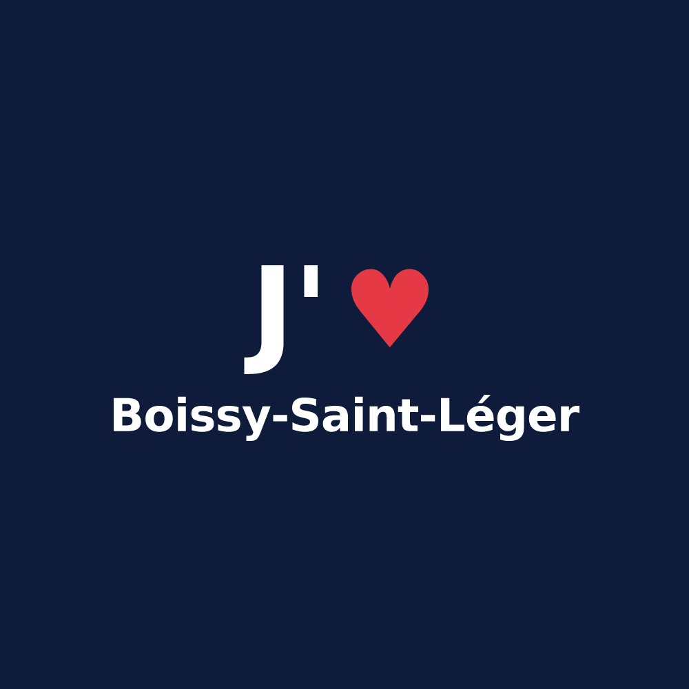T-shirt personnalisé Boissy-Saint-Léger — design J'aime Boissy-Saint-Léger