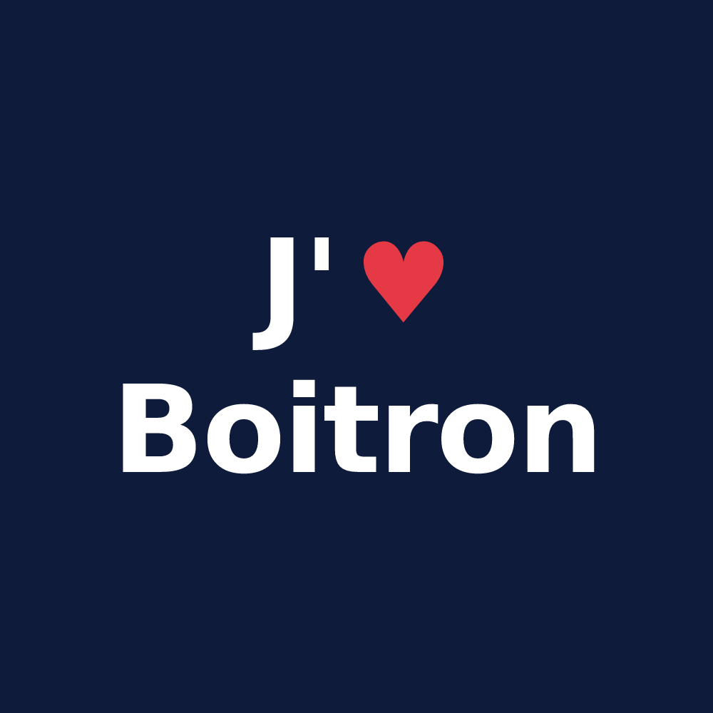 T-shirt personnalisé Boitron — design J'aime Boitron