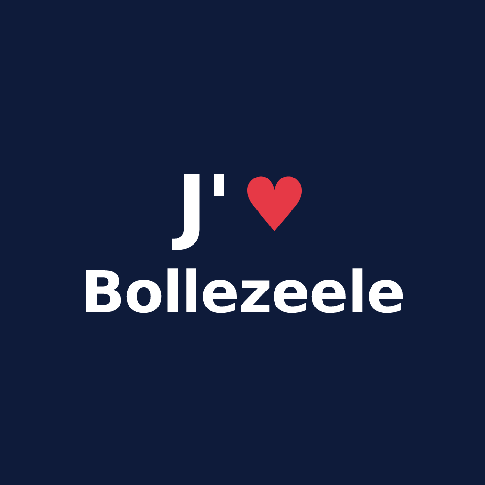 T-shirt personnalisé Bollezeele — design J'aime Bollezeele
