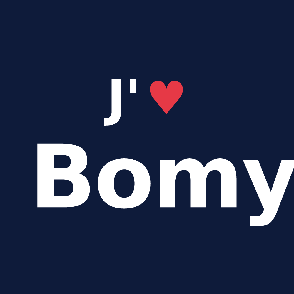 T-shirt personnalisé Bomy — design J'aime Bomy
