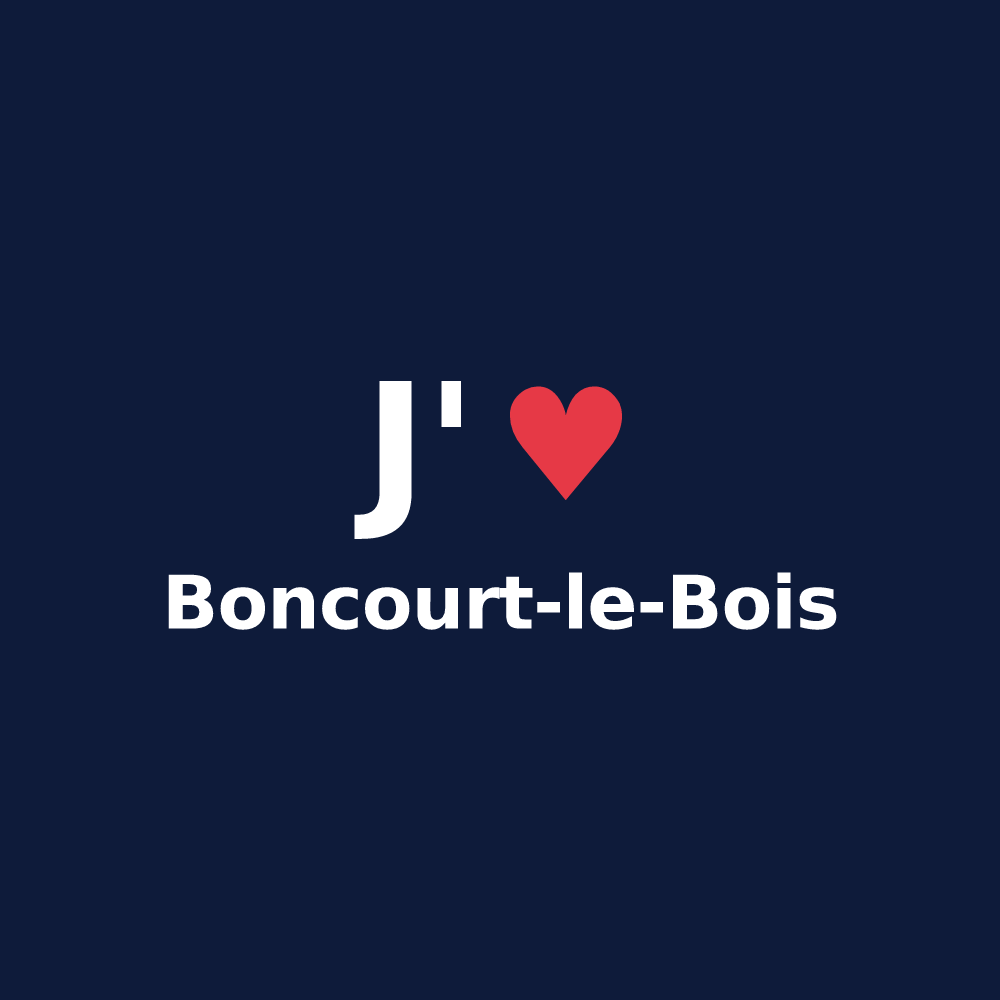 T-shirt personnalisé Boncourt-le-Bois — design J'aime Boncourt-le-Bois