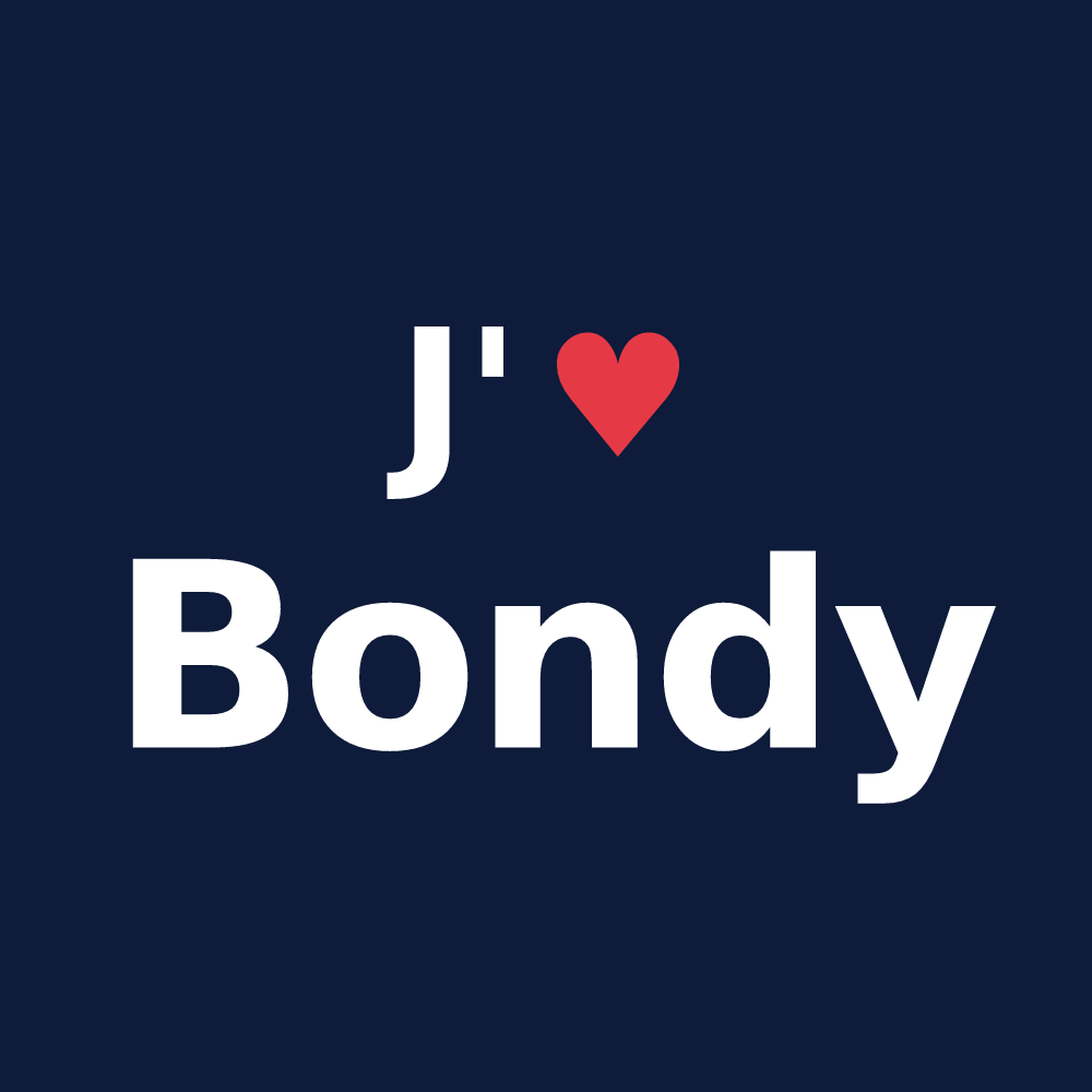 T-shirt personnalisé Bondy — design J'aime Bondy