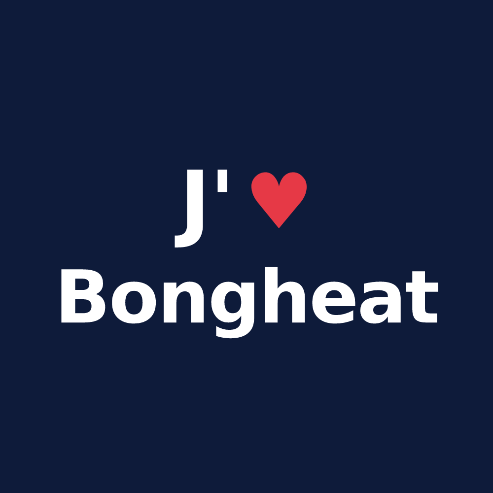 T-shirt personnalisé Bongheat — design J'aime Bongheat