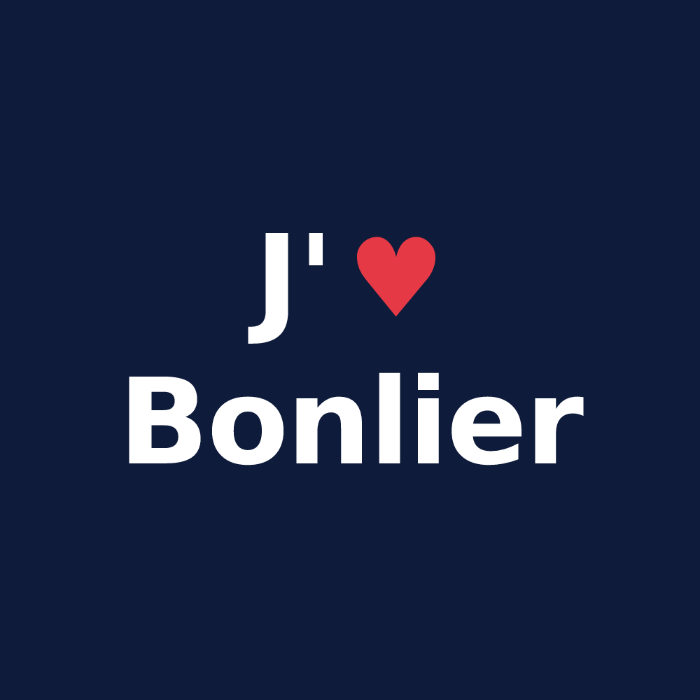 T-shirt personnalisé Bonlier — design J'aime Bonlier