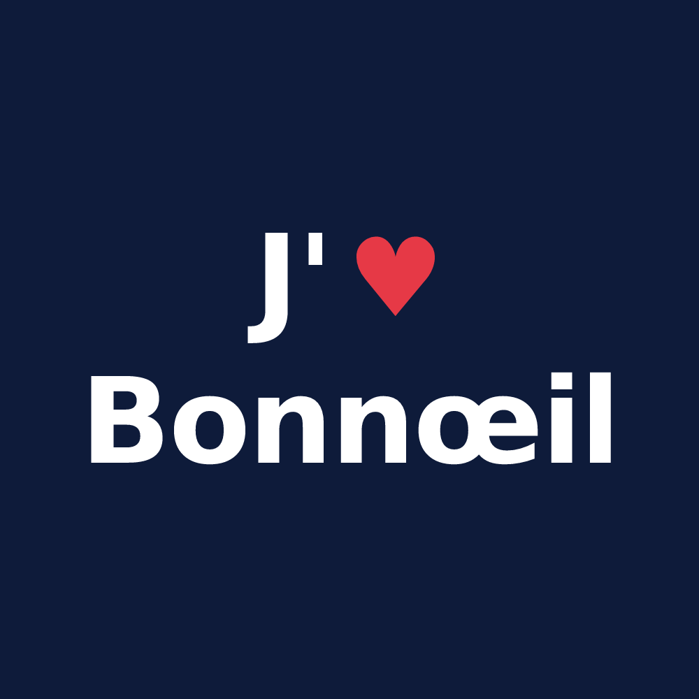 T-shirt personnalisé Bonnœil — design J'aime Bonnœil