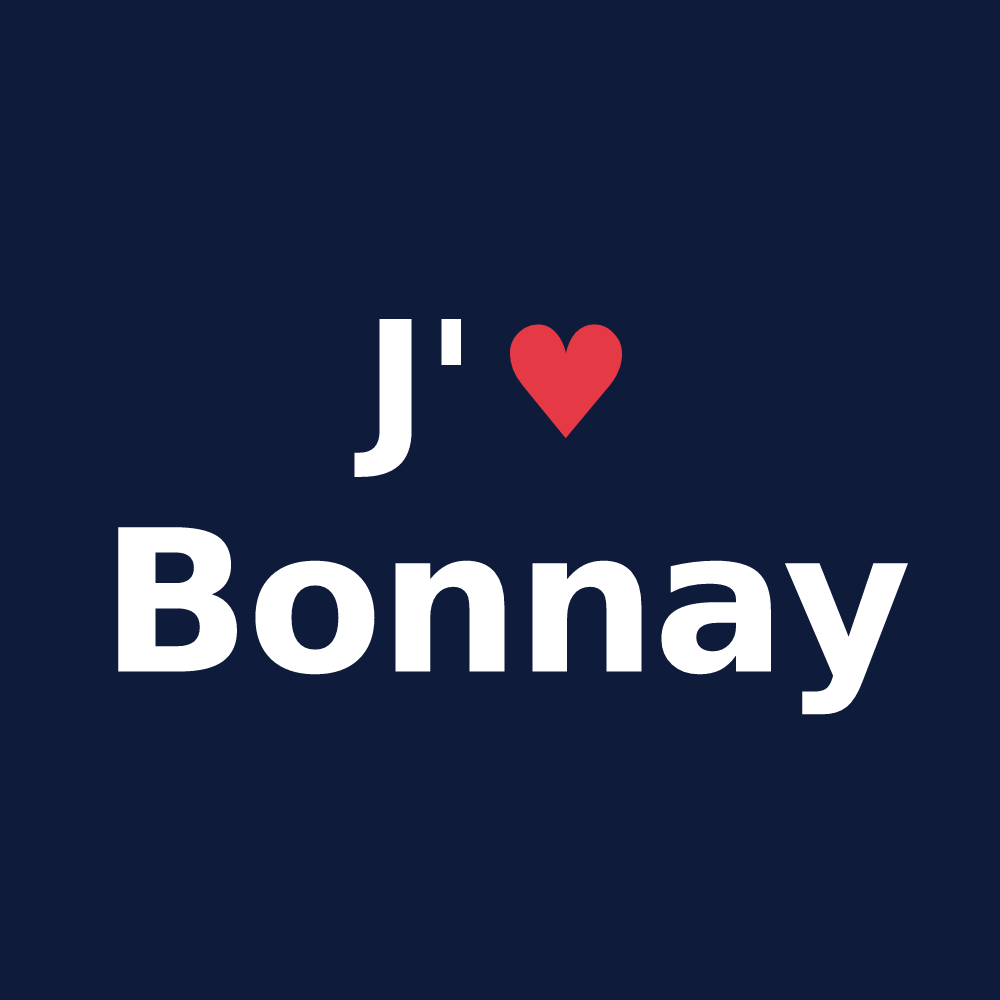 T-shirt personnalisé Bonnay — design J'aime Bonnay