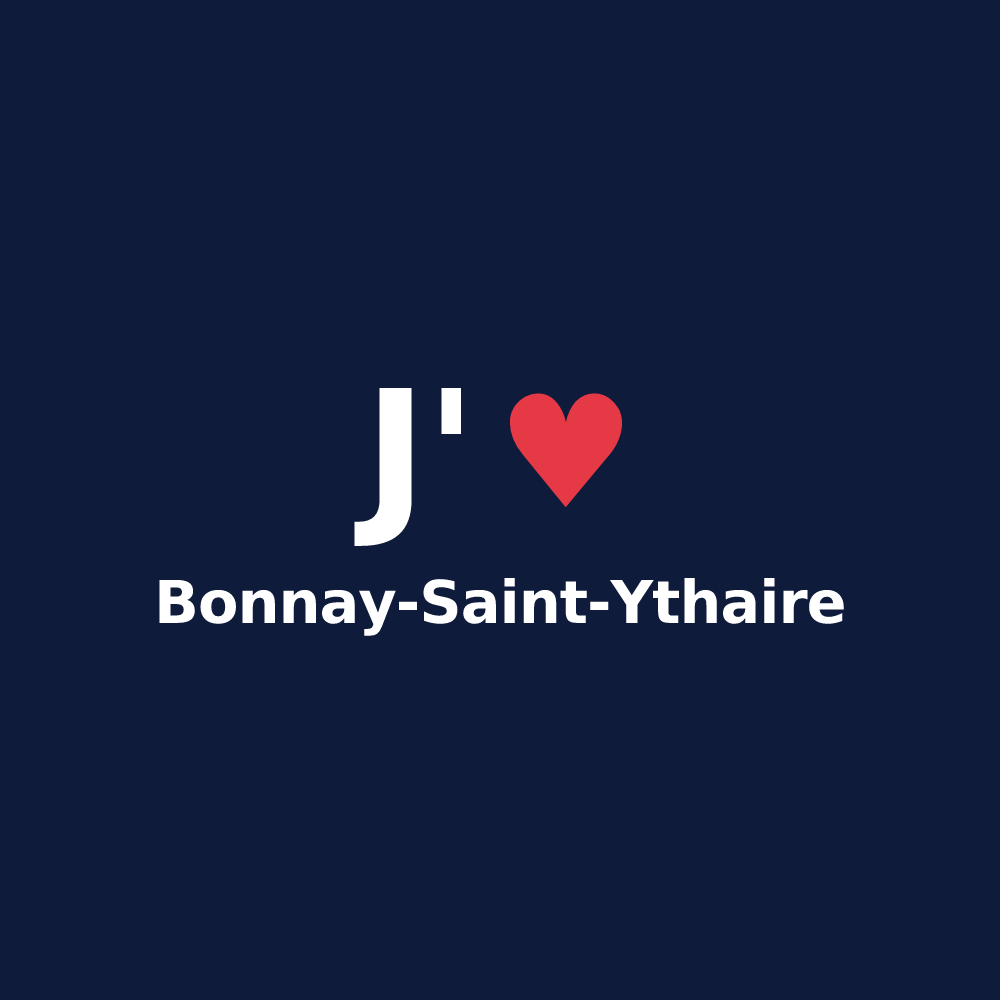T-shirt personnalisé Bonnay-Saint-Ythaire — design J'aime Bonnay-Saint-Ythaire