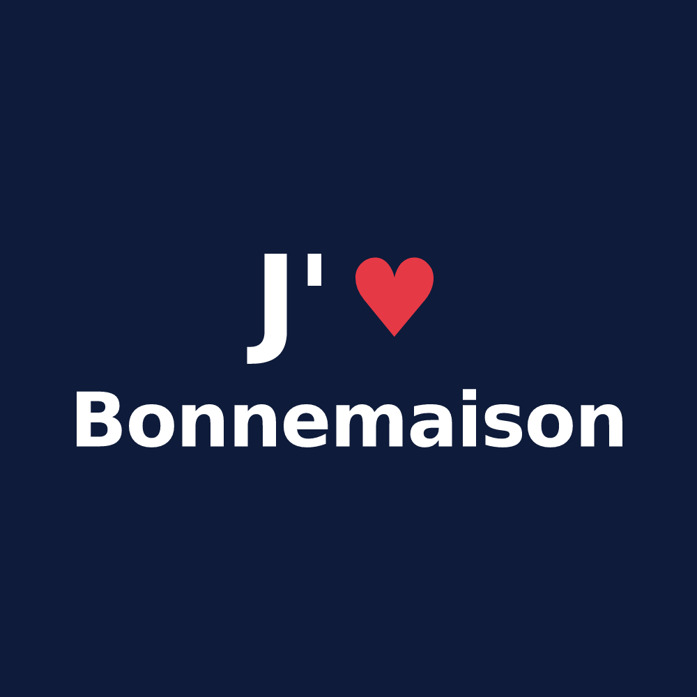 T-shirt personnalisé Bonnemaison — design J'aime Bonnemaison
