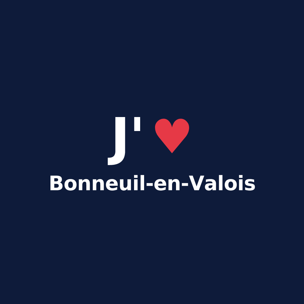 T-shirt personnalisé Bonneuil-en-Valois — design J'aime Bonneuil-en-Valois