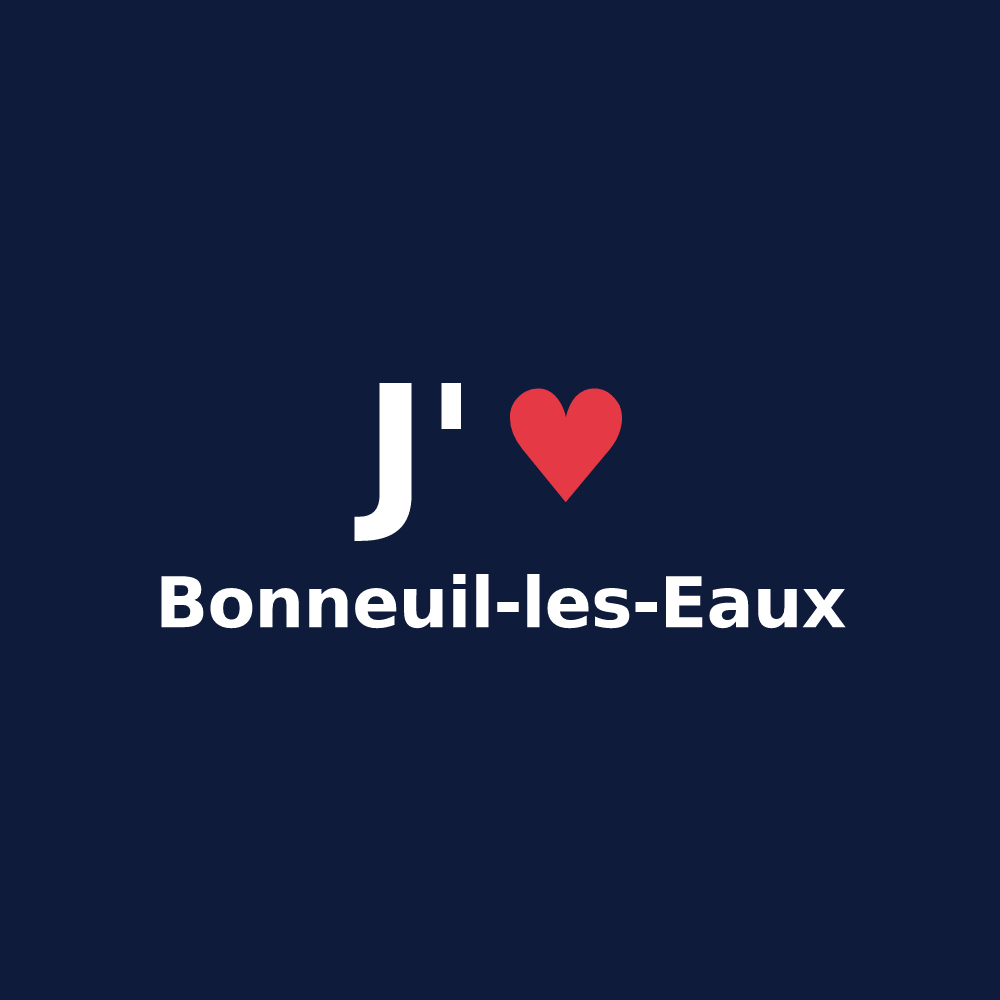 T-shirt personnalisé Bonneuil-les-Eaux — design J'aime Bonneuil-les-Eaux