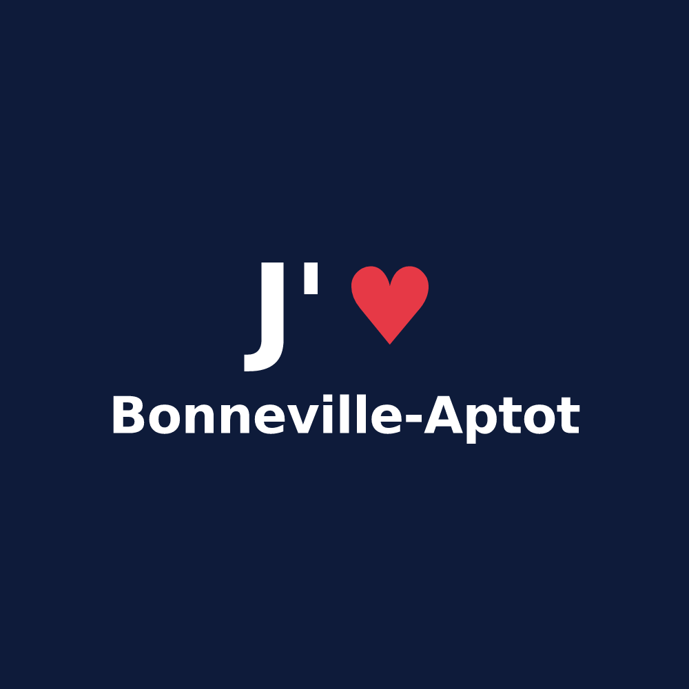 T-shirt personnalisé Bonneville-Aptot — design J'aime Bonneville-Aptot
