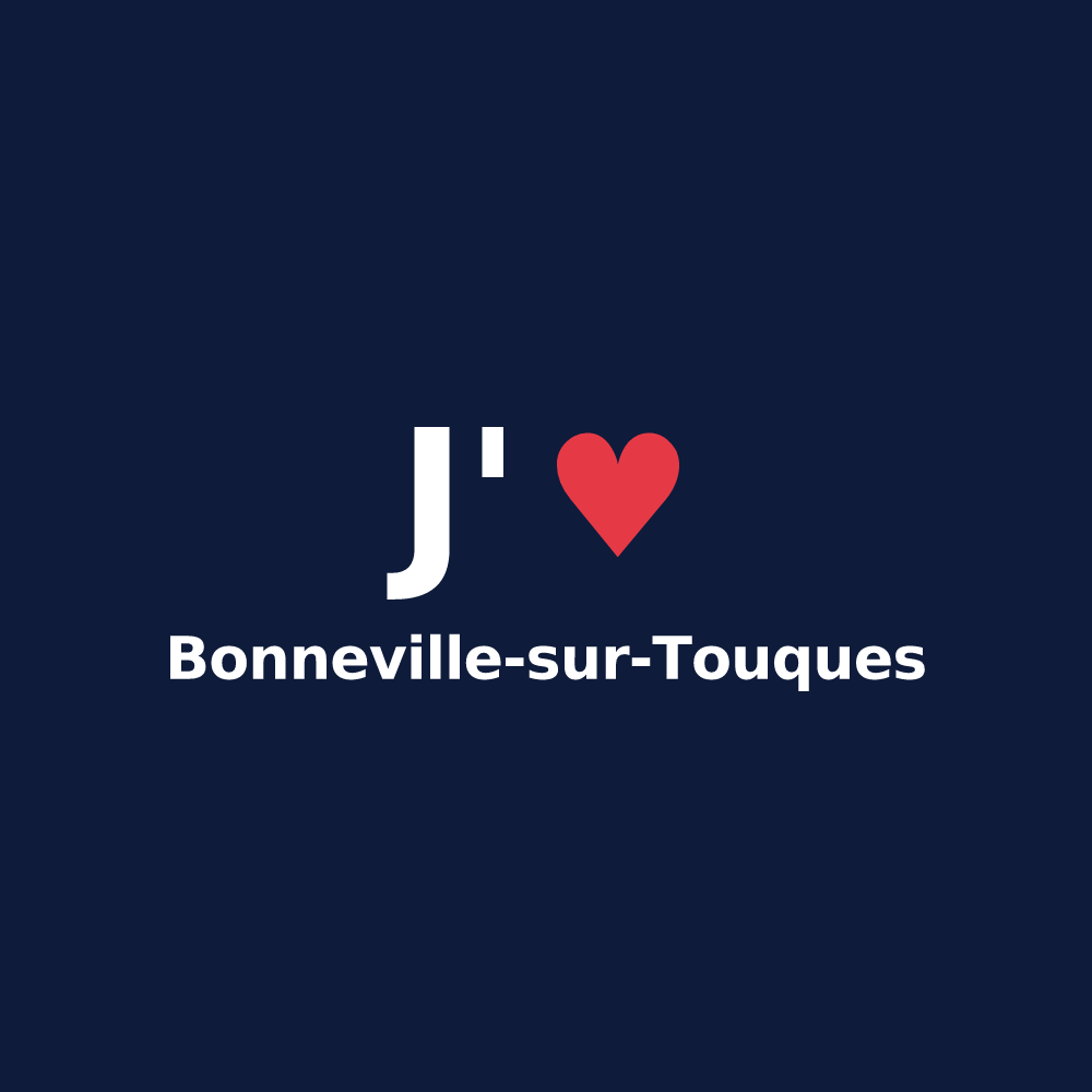 T-shirt personnalisé Bonneville-sur-Touques — design « J'aime Bonneville-sur-Touques » imprimé sur le t-shirt