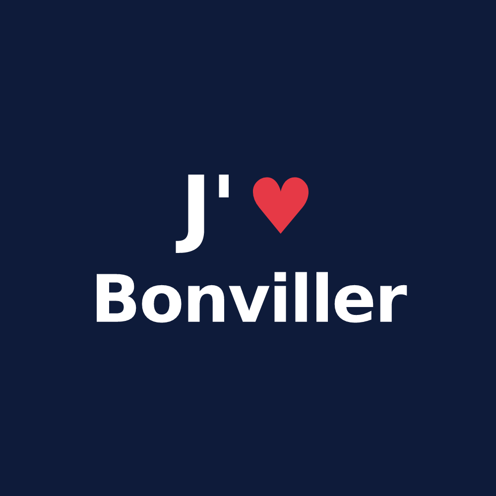 T-shirt personnalisé Bonviller — design J'aime Bonviller