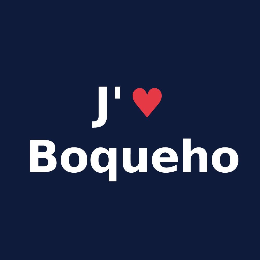 T-shirt personnalisé Boqueho — design J'aime Boqueho