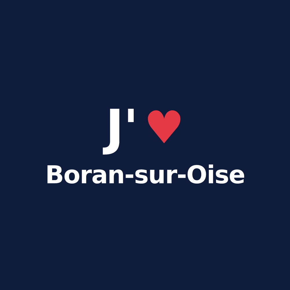 T-shirt personnalisé Boran-sur-Oise — design J'aime Boran-sur-Oise