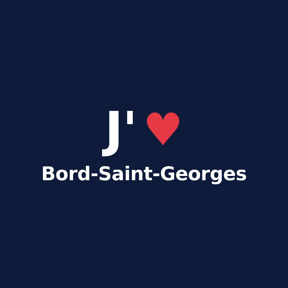 T-shirt personnalisé Bord-Saint-Georges — design J'aime Bord-Saint-Georges
