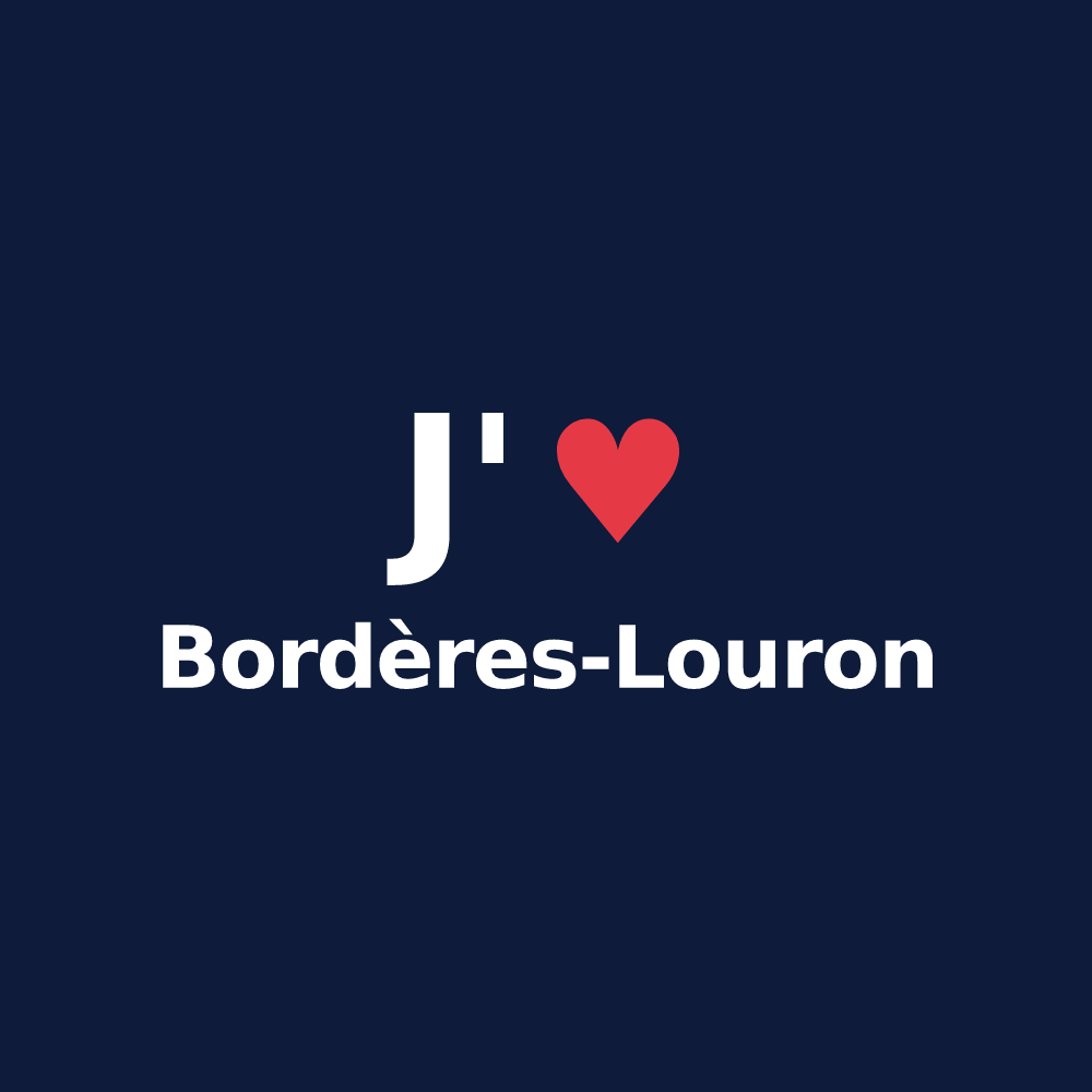 T-shirt personnalisé Bordères-Louron — design J'aime Bordères-Louron