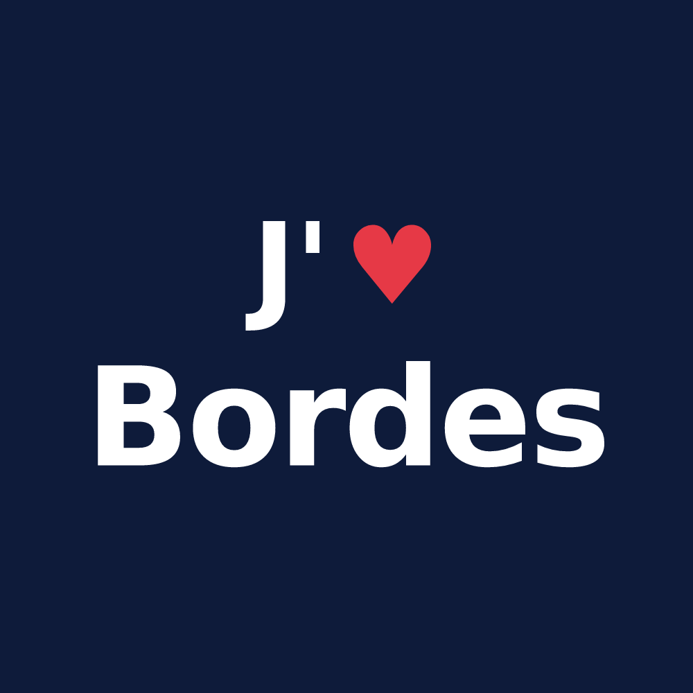 T-shirt personnalisé Bordes — design J'aime Bordes