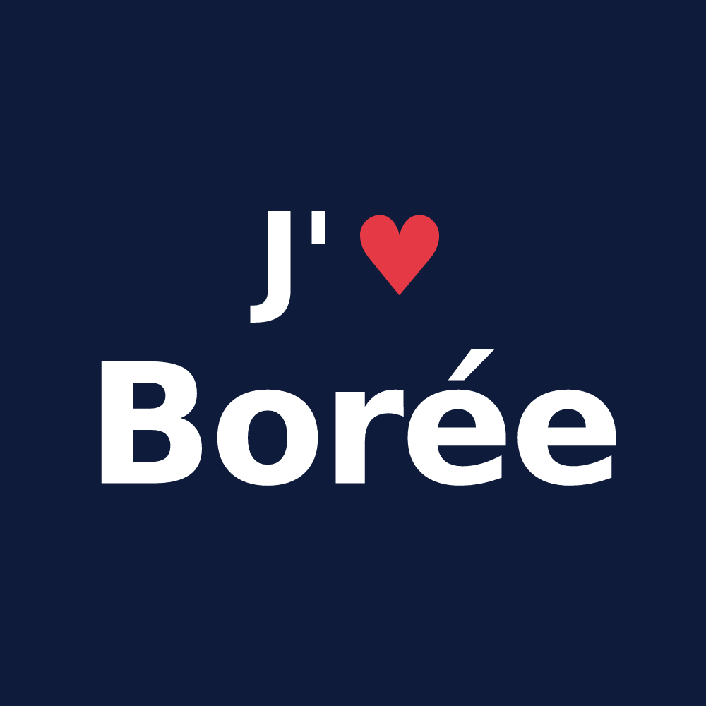 T-shirt personnalisé Borée — design J'aime Borée