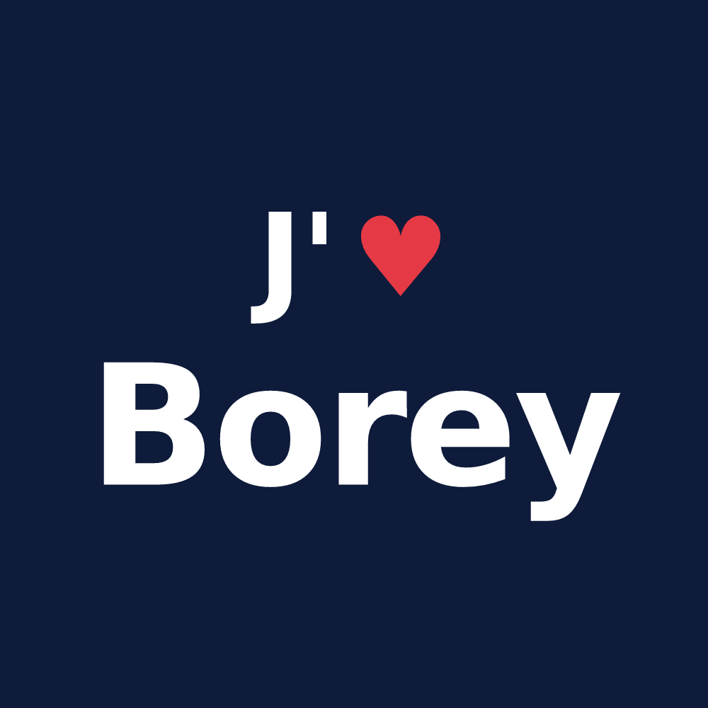 T-shirt personnalisé Borey — design J'aime Borey