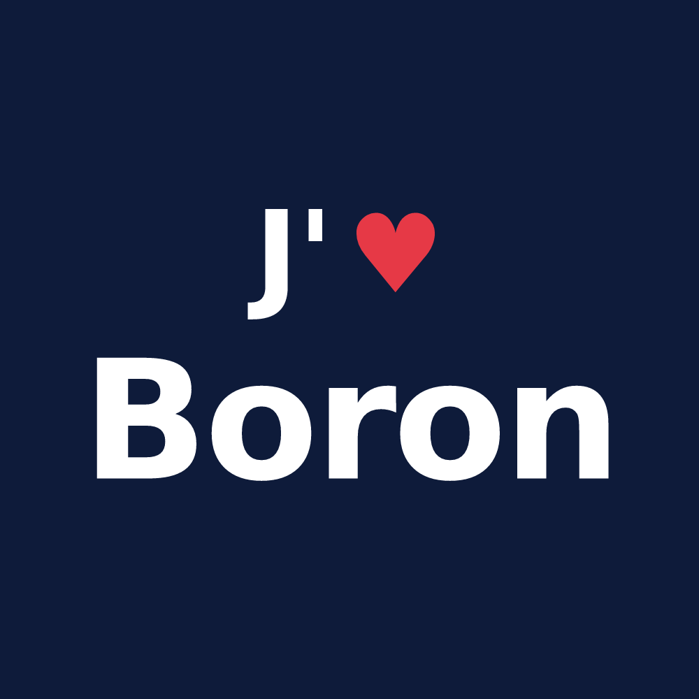 T-shirt personnalisé Boron — design J'aime Boron