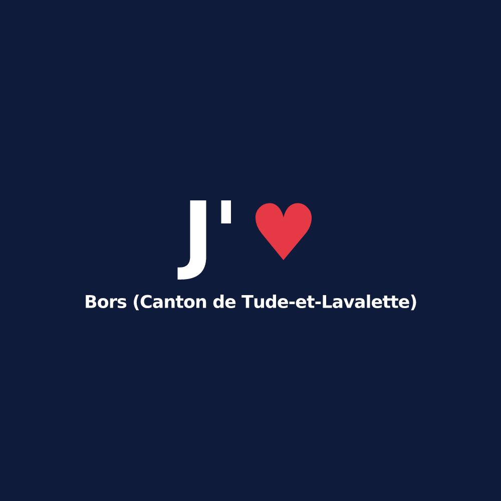 T-shirt personnalisé Bors (Canton de Tude-et-Lavalette) — design J'aime Bors (Canton de Tude-et-Lavalette)
