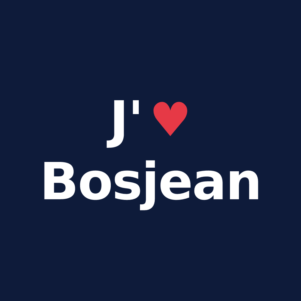 T-shirt personnalisé Bosjean — design J'aime Bosjean