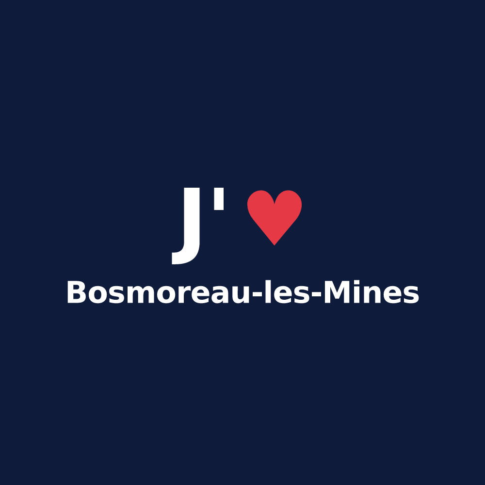 T-shirt personnalisé Bosmoreau-les-Mines — design J'aime Bosmoreau-les-Mines