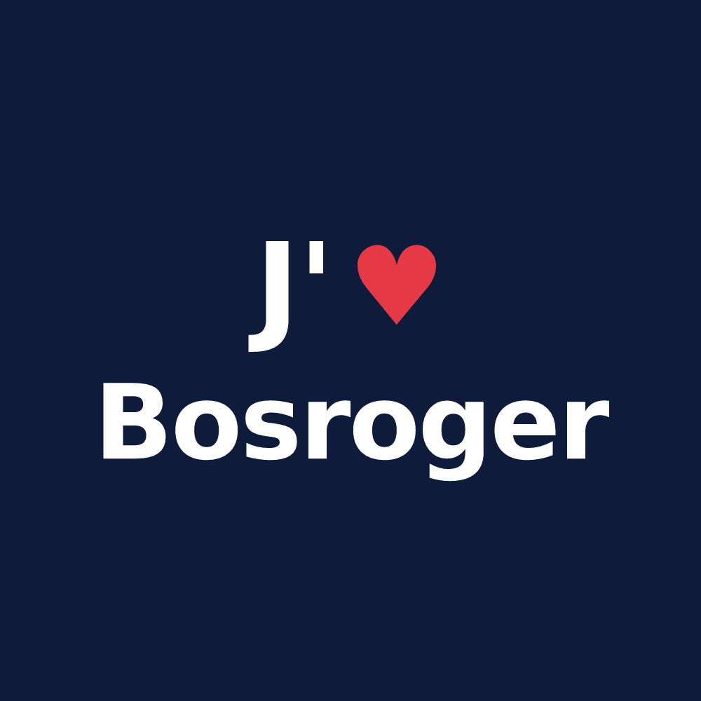 T-shirt personnalisé Bosroger — design J'aime Bosroger