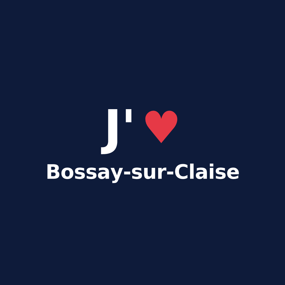 T-shirt personnalisé Bossay-sur-Claise — design J'aime Bossay-sur-Claise