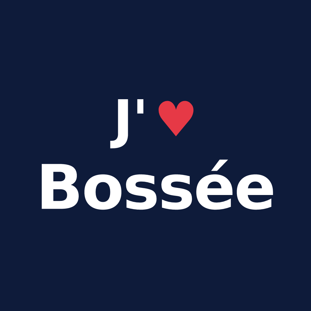 T-shirt personnalisé Bossée — design J'aime Bossée